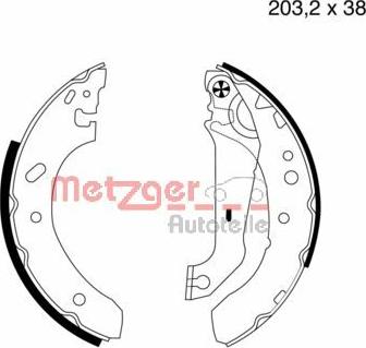 Metzger MG 639 - Комплект тормозных колодок, барабанные unicars.by