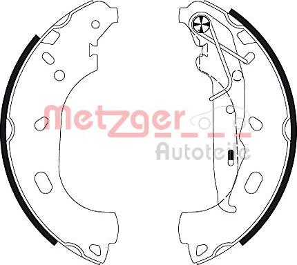 Metzger MG 129 - Комплект тормозных колодок, барабанные unicars.by