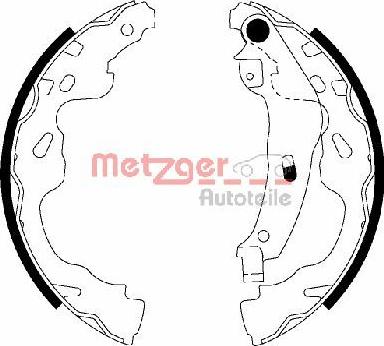 Metzger MG 209 - Комплект тормозных колодок, барабанные unicars.by