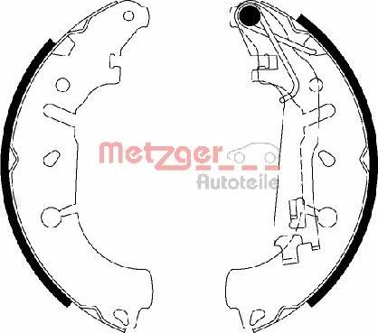 Metzger MG 201 - Комплект тормозных колодок, барабанные unicars.by