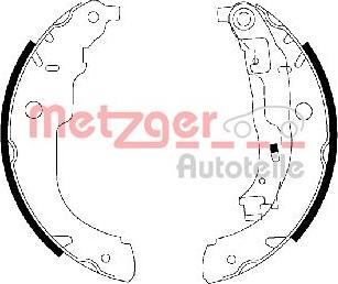 Metzger MG 222 - Комплект тормозных колодок, барабанные unicars.by