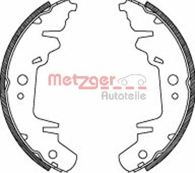 Metzger MG 718 - Комплект тормозных колодок, барабанные unicars.by