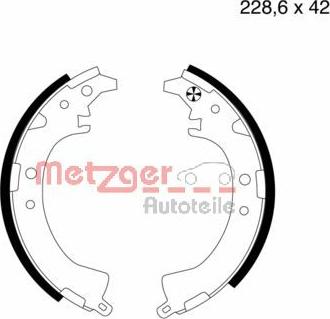 Metzger MG 729 - Комплект тормозных колодок, барабанные unicars.by