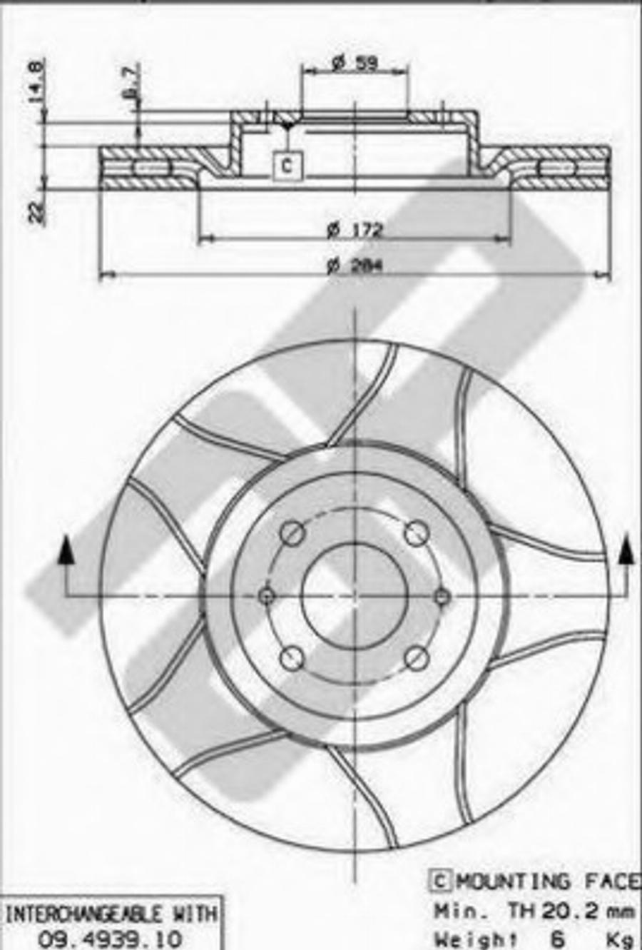 Metzger X24242 - Тормозной диск unicars.by