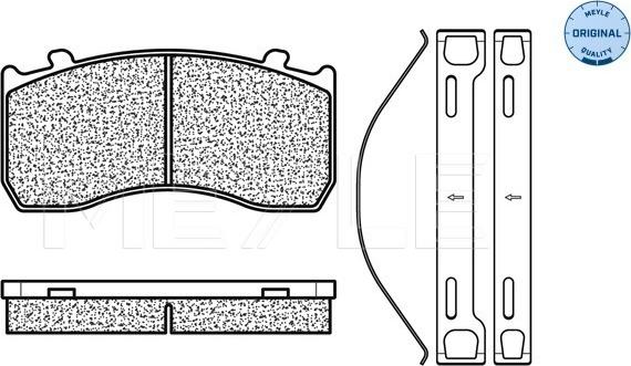 Meyle 025 290 4827 - Тормозные колодки, дисковые, комплект unicars.by