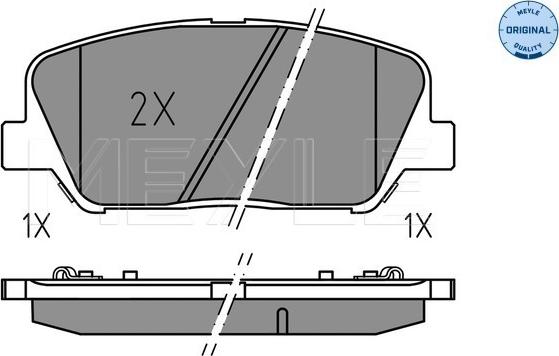 Meyle 025 249 1517 - Тормозные колодки, дисковые, комплект unicars.by