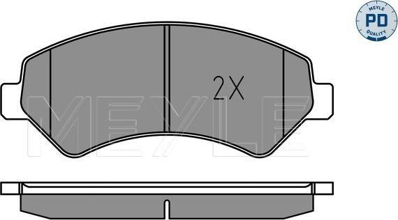 Meyle 025 244 6619-1/PD - Тормозные колодки, дисковые, комплект unicars.by