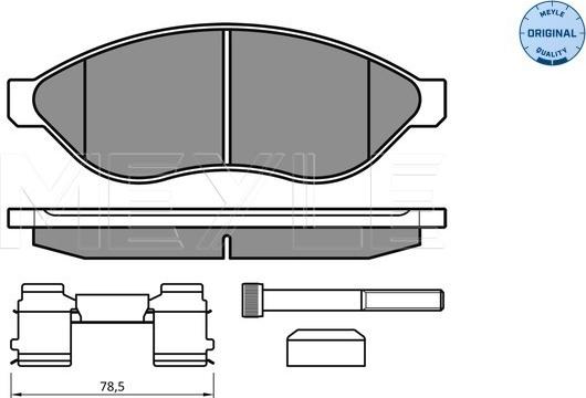 Meyle 025 244 6819/W2 - Тормозные колодки, дисковые, комплект unicars.by