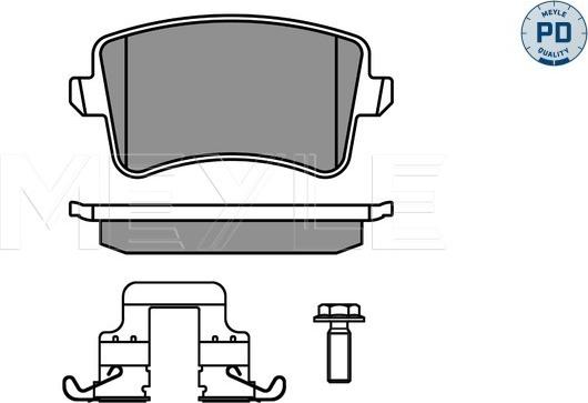 Meyle 025 246 0617-1/PD - Тормозные колодки, дисковые, комплект unicars.by