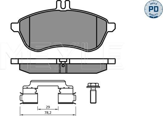 Meyle 025 243 0620-2/PD - Тормозные колодки, дисковые, комплект unicars.by