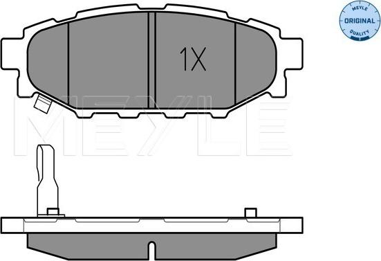 Meyle 025 242 7114/W - Тормозные колодки, дисковые, комплект unicars.by