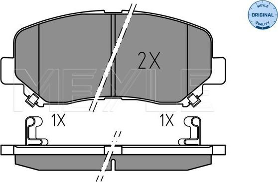 Meyle 025 255 6416 - Тормозные колодки, дисковые, комплект unicars.by