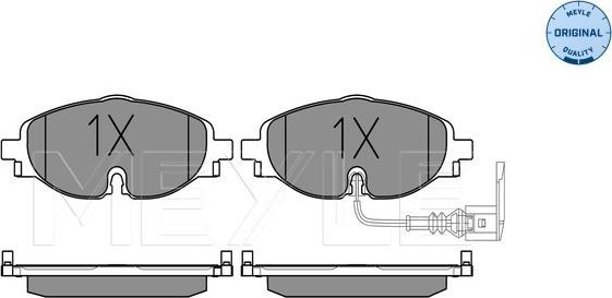 Meyle 025 256 8320 - Тормозные колодки, дисковые, комплект unicars.by