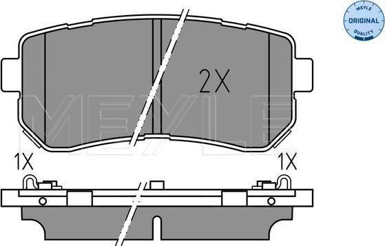 Meyle 025 256 7716 - Тормозные колодки, дисковые, комплект unicars.by