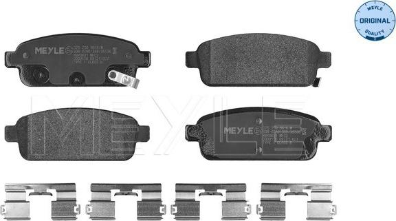 Meyle 025 250 9616/W - Тормозные колодки, дисковые, комплект unicars.by