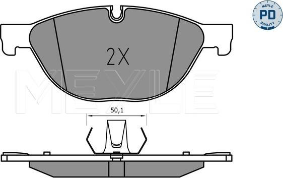 Meyle 025 250 4519/PD - Тормозные колодки, дисковые, комплект unicars.by