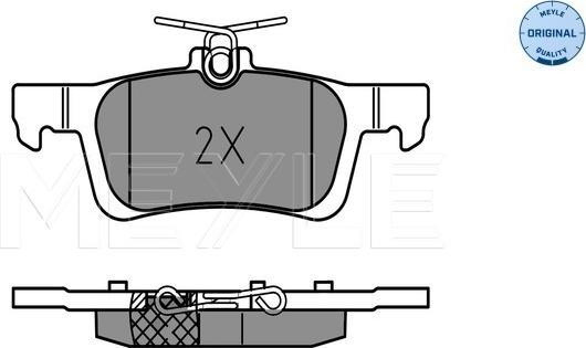 Meyle 025 258 4116 - Тормозные колодки, дисковые, комплект unicars.by