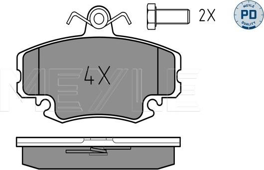 Meyle 025 214 6318/PD - Тормозные колодки, дисковые, комплект unicars.by