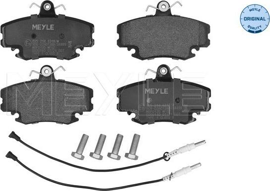 Meyle 025 214 6318/W - Тормозные колодки, дисковые, комплект unicars.by