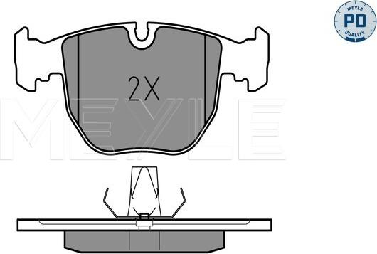 Meyle 025 214 8619/PD - Тормозные колодки, дисковые, комплект unicars.by