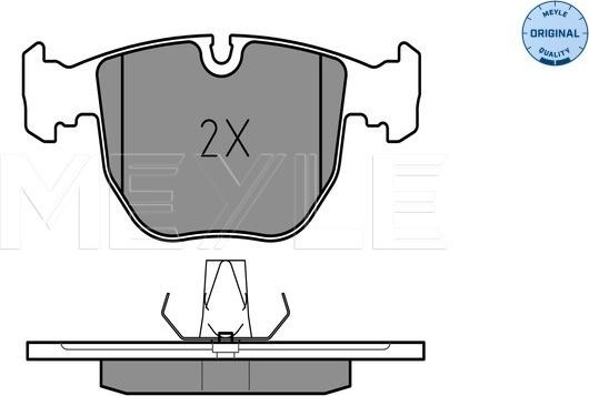 Meyle 025 214 8619 - Тормозные колодки, дисковые, комплект unicars.by