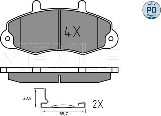 Meyle 025 214 7018/PD - Тормозные колодки, дисковые, комплект unicars.by