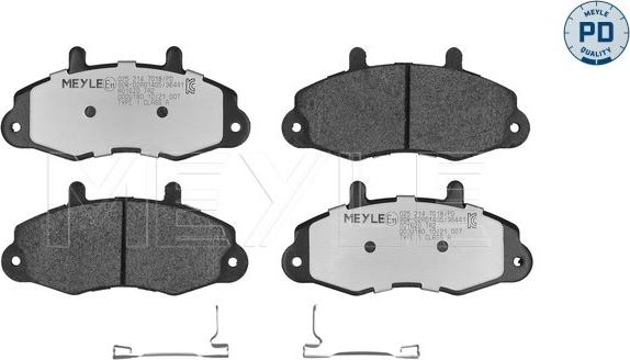 Meyle 025 214 7018/PD - Тормозные колодки, дисковые, комплект unicars.by