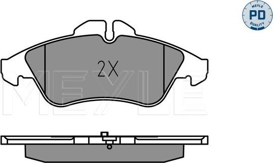 Meyle 025 215 7620/PD - Тормозные колодки, дисковые, комплект unicars.by