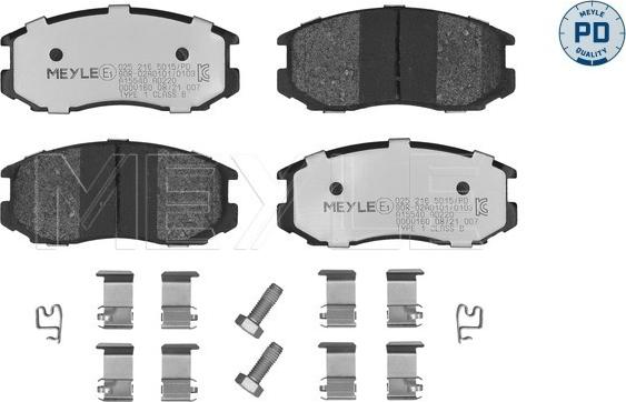 Meyle 025 216 5015/PD - Тормозные колодки, дисковые, комплект unicars.by