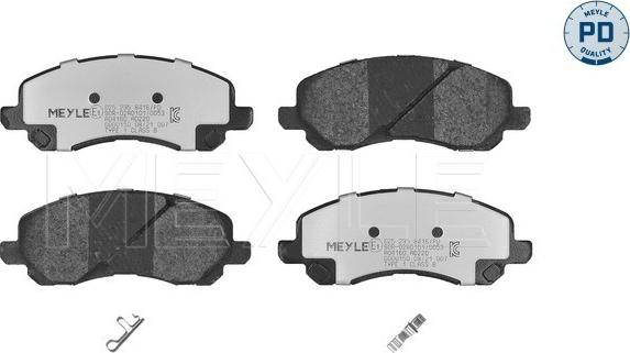 Meyle 025 235 8416/PD - Тормозные колодки, дисковые, комплект unicars.by