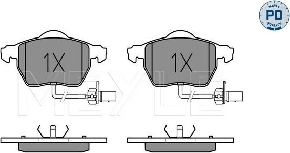 Meyle 025 230 1820/PD - Тормозные колодки, дисковые, комплект unicars.by