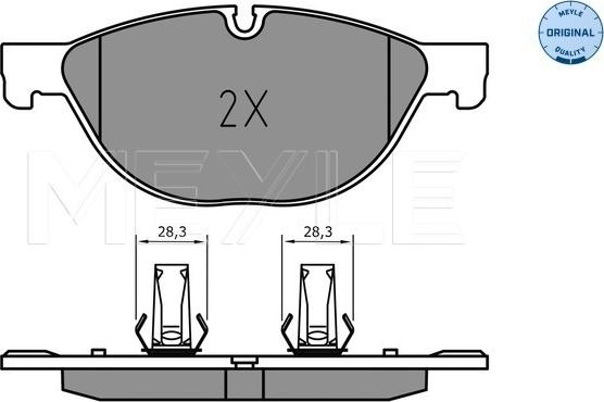 Meyle 025 238 9518 - Тормозные колодки, дисковые, комплект unicars.by