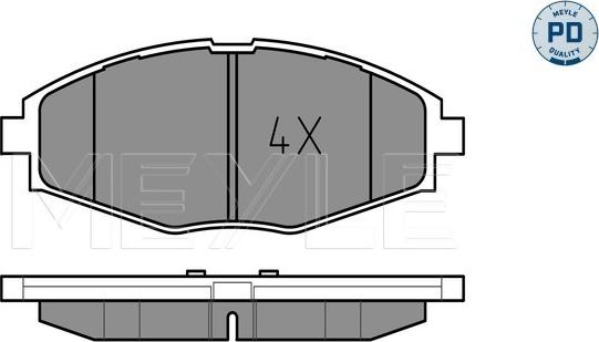 Meyle 025 232 4117/PD - Тормозные колодки, дисковые, комплект unicars.by