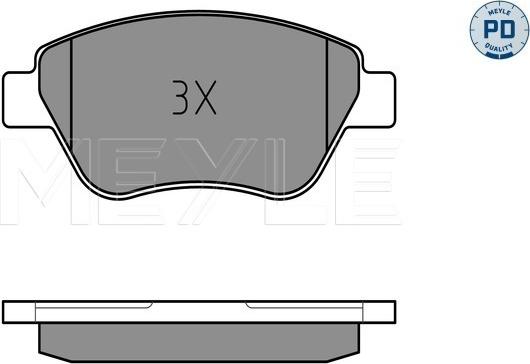 Meyle 025 237 0517/PD - Тормозные колодки, дисковые, комплект unicars.by