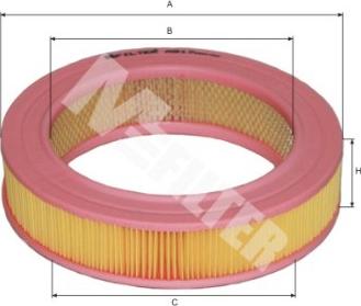 Mfilter A 517 - Воздушный фильтр, двигатель unicars.by