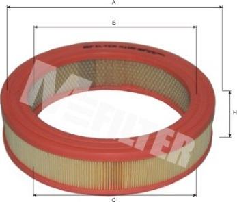 Mfilter A 105 - Воздушный фильтр, двигатель unicars.by