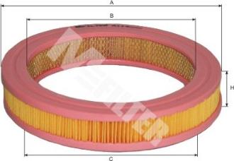 Mfilter A 114 - Воздушный фильтр, двигатель unicars.by