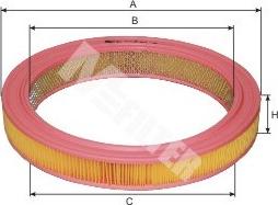 Mfilter A 115 - Воздушный фильтр, двигатель unicars.by