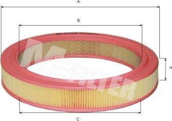 Mfilter A 110 - Воздушный фильтр, двигатель unicars.by