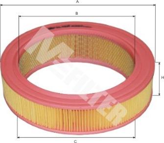 Mfilter A 397 - Воздушный фильтр, двигатель unicars.by