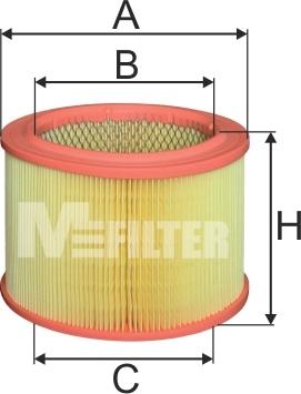 Mfilter A 289 - Воздушный фильтр, двигатель unicars.by