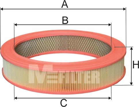 Mfilter A 270 - Воздушный фильтр, двигатель unicars.by