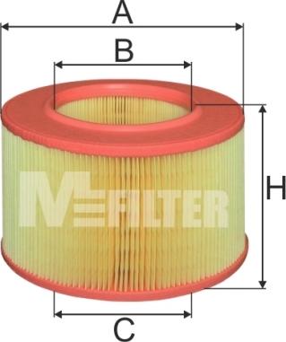 Mfilter A 277 - Воздушный фильтр, двигатель unicars.by