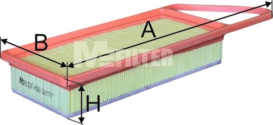 Mfilter K 756/1 - Воздушный фильтр, двигатель unicars.by