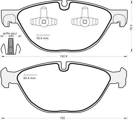 BENDIX 573317 - Тормозные колодки, дисковые, комплект unicars.by