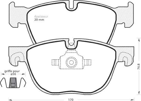 HITEC H 1545 - Тормозные колодки, дисковые, комплект unicars.by