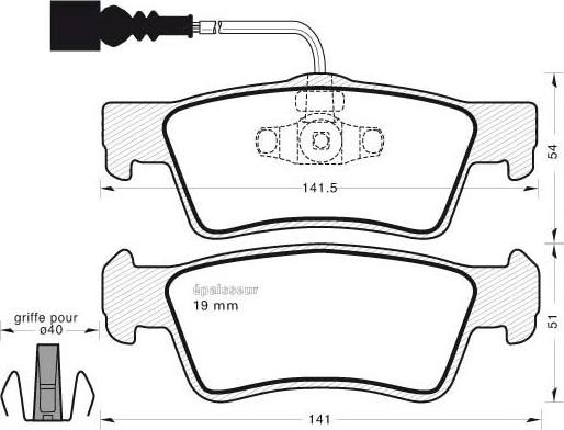 BOSCH 986494219 - Тормозные колодки, дисковые, комплект unicars.by