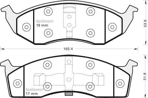 BENDIX MKD591 - Тормозные колодки, дисковые, комплект unicars.by