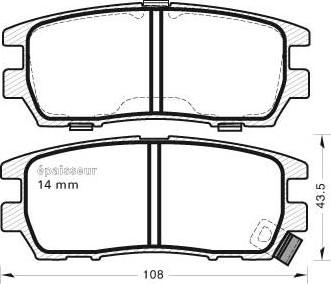 BOSCH BP616 - Тормозные колодки, дисковые, комплект unicars.by