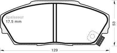 BENDIX DB436 - Тормозные колодки, дисковые, комплект unicars.by